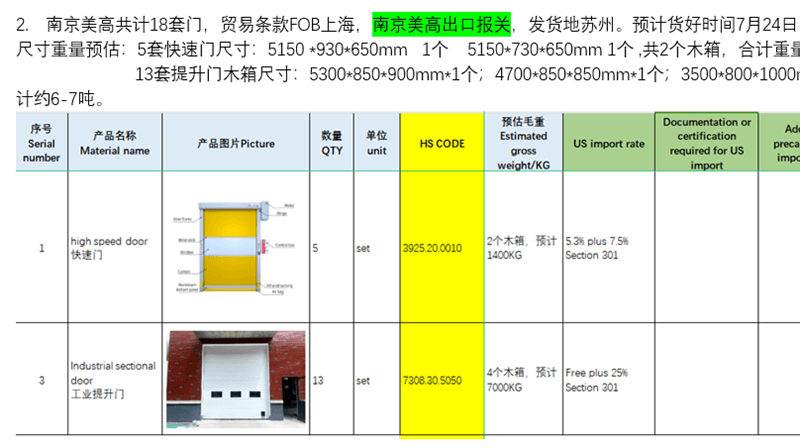 中英文报价方案